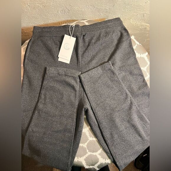 Johnny Was CALME Heather Gray Joggers Elastic Waistband and Tapered Leg XL - Picture 7 of 13